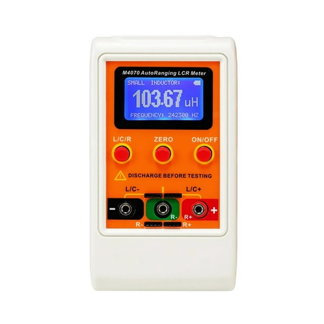 AutoRanging LCR Brid Meter LCD Recharable Digital Capacitance Inductance Meter Lar Ran100H 100mF 20MR M4070 ,Easy to Use