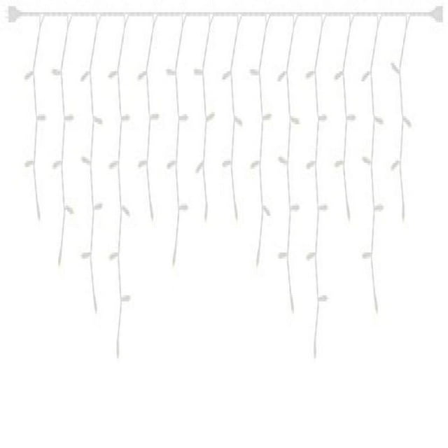 Vickerman 70 Warm White Wide Angle LED Icicle Light on White Wire 9' Christmas Light Strand -X6W3301CSA