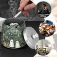 thumbnail image 4 of Yayeee Ashtray with Lid for Cigarette Smokeless Stainless Steel Home Ash Holder, Cute Ghosts Playing, 4 of 7