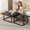 Black, variant on Nesting Coffee Table Set of 2,Square Small Coffee Table for Living Room,Space Saving Stacking Side Tables with Raised Edge,Versatile End Table Set
