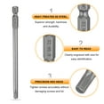 thumbnail image 5 of Uxcell 2pcs H5.0 Hex Head Drill Bit Wrench 5mm Metric Flat Tip 1/4" Hex Shank 150mm (6") Long Magnetic Hexagonal Screw Driver Socket Screwdriver Bits, 5 of 7