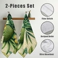 thumbnail image 3 of Nawy Pineapples Decorative Lumbar Hawaii Summer Tropical Palm Leaves Flowers Blossom Microfiber Towels Hand towel for kitchens, bathrooms, showers Soft Bath Towel Absorbent Hand Towels 27.5*16in, 3 of 6