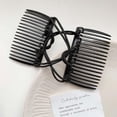 thumbnail image 1 of Negro Ajustable Magic Hair Clip Peines Elástico Doble Peine Pinza para el cabello Sin arrugas Horquillas para el cabello Diapositivas dobles Horquillas Peines Mujeres Peinado Peines mágicos para mujer, 1 of 5
