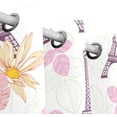 thumbnail image 3 of Coolnut Window Curtain Panels Eiffel Tower Paris and Roses Grommet Top Room Darkening Thermal Insulated Blackout Window Treatment Drapes 2 Panels W55 x L84 In, 3 of 6