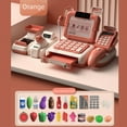 thumbnail image 2 of Amdohai Cash Register for Kids, Pretend Play Cash Register with Scanner, Cuttable Food & Microphone, 2 of 8