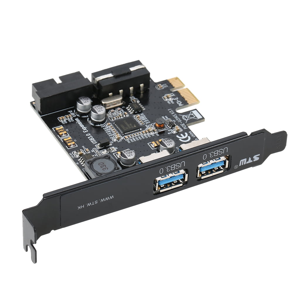 DP-iot HOT-2 Port USB 3.0 Pci-E Expansion Card External Usb3.0 Pcie Card Adapter with 2 Power Module NEC Chip for Desktop Pc Computer