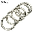 thumbnail image 3 of GFDYREE 42x31x5.5mm Spring Gate O Rings, 5 Pack Round Snap Clip Zinc Alloy for Keyrings Buckle, Silver, 3 of 5