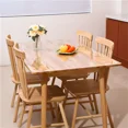 thumbnail image 4 of PVC transparent tablecloth with a thickness, heat-resistant, waterproof, and oil resistant dining table mat, 1pc, 4 of 5