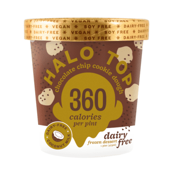 Halo Top, Non Dairy Chocolate Chip Cookie Dough, Pint (8