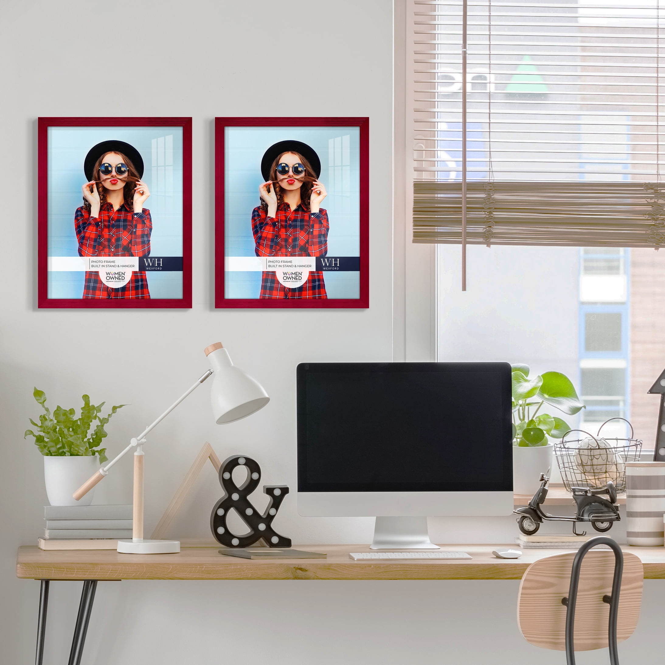 Grooved 11 in. x 14 in. Red Picture Frame (Set of 2)