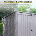 thumbnail image 6 of Kojooin Outdoor Trash Can Storage, Waterproof Galvanized Steel Garbage Bin Storage House With Sloping Roof And Lockable Door, Metal Shed For Garden Yard, 6 of 6