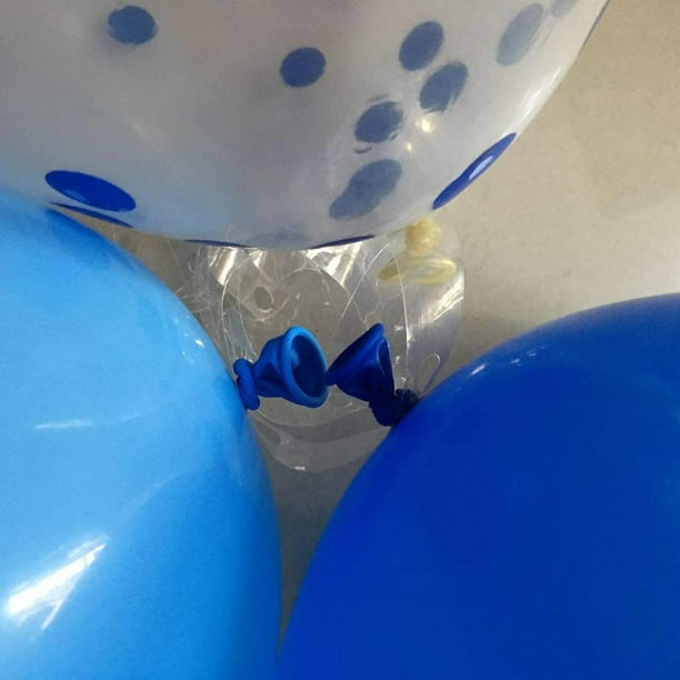 Bouquet de ballons confettis d'anniversaire bleu et or l Ballon