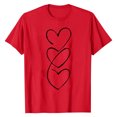thumbnail image 4 of Xuyuer Valentines Shirts for Women Love Heart Tshirt Cute Graphic Tee Tops Women's Printed Round Neck Short Sleeved Casual T-shirt Short Sleeved Top Short Sleeve Valentines, 4 of 5