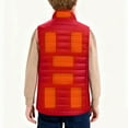 thumbnail image 7 of Kids Heated Vest 9 Heating Zones USB Charging Waterproof Windproof Warm Winter Vest Red XXL, 7 of 7