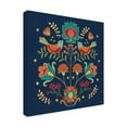 thumbnail image 2 of Trademark Fine Art 'Folk Floral 2 Dark' Canvas Art by Veronique Charron, 2 of 4
