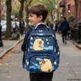 thumbnail image 6 of FUIALDOLG Galaxy Cartoon Capybara Kawaii School Backpack with Portable Padded School Bag, Lightweight 17 Inch Bookbag for Back to School Middle School, 6 of 10