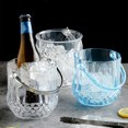 thumbnail image 4 of Diamond Ice Bucket 39 Oz with Handle Home Use Large Capacity Acrylic Durable Transparent Clear Wine Buckets Gray, 4 of 14