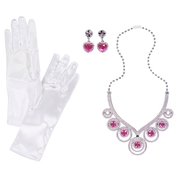 Princess Jewelry Costume Accessory Set for Children, Pink and Silver, 5 Pieces, Halloween by Way To Celebrate