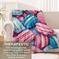 thumbnail image 2 of Macarons Blanket for Kids Women Men, Flannel Macarons Blankets Gifts, Macarons Throw Blanket for Sofa Couch Bed Living Room Soft Warm Cozy Macarons Decor 40" x 50", 2 of 7
