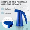 thumbnail image 7 of Steam & Go Travel Clothes Steamer, Quick-Heating Handheld Steamer for Garments, Blue, 7 of 7