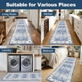 thumbnail image 5 of MJIAexp 2'x8' Boho Kitchen Runner Rug Indoor Machine Washable Hallway Runner Rug Non-Slip Entryway Runner Laundry Rug Throw Carpet for Living Room Bedroom Dining Room Hallway Kitchen Vintage Sky Blue, 5 of 9