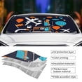 thumbnail image 4 of Kdxio Creative Transport Print Front Windshield Sun Shade,Folding Auto Sunshade for Car Truck SUV-Medium, 4 of 7