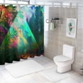 thumbnail image 7 of Orinice Rainbow Triangle Rainbow Light Forest Bathroom Decoration Set with Hooks, Luxury Graphic Print Stylish Shower Curtain Set, Chic Modern Bathroom Decoration, 7 of 7