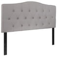 thumbnail image 1 of Cambridge Tufted Upholstered Full Size Headboard in Light Gray Fabric, 1 of 9