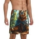 thumbnail image 2 of Fotbe Maple Meditating Bear Pantalones Cortos de Pijama para Hombre, Ropa de Dormir, Pantalones de Pijama Cortos para Hombre-Small, 2 of 6