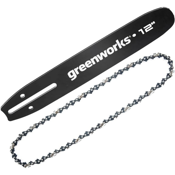 Greenworks 12" Replacement Chainsaw Bar and Chain Combo, 0.05'' Gauge