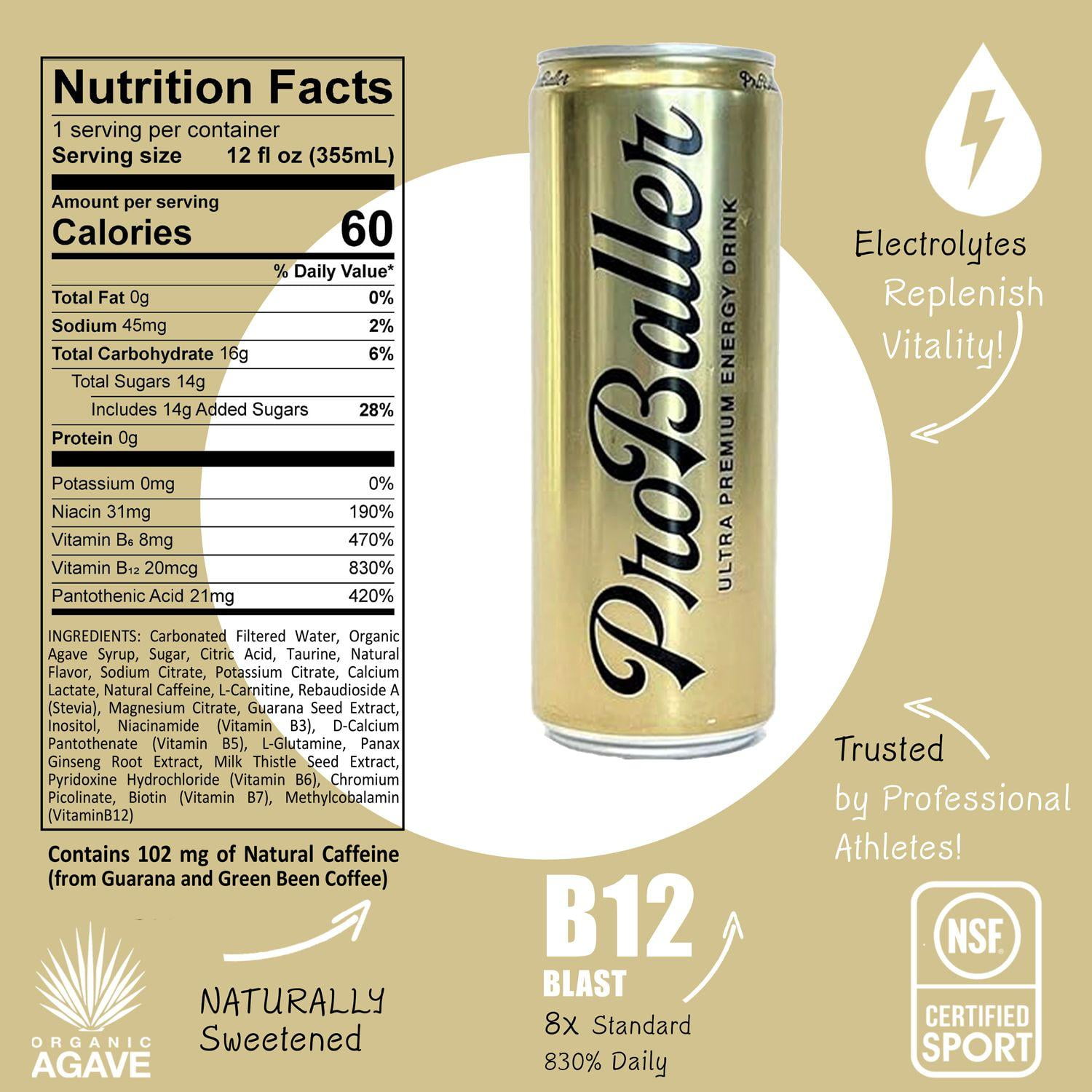 ProBaller Ultra Premium Energy Drink - Original Classic