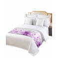 thumbnail image 2 of Xipuska Purple Rose Fantasy Bed Runners for Queen Size Bed, Decorative Bed Throws for Foot of Bed, Elegance Floral Romantic Reflection Bed Runner Sofa Throw Bedding Scarf Slipcover for Bedroom, 2 of 6