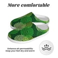 thumbnail image 6 of Kdxio Green Flower Women's Men's Slippers Plush Slip-On House Slipper for Winter Indoor Soft Cushion Non-slip Fluffy Slides Slippers-46/47, 6 of 7
