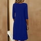 thumbnail image 5 of Vestido Largo de Manga Larga para las Mujeres Color Sólido Camisa de Noche de Ternera, Suelto Vestido de Sueño Casual para el Salón de Casa, 5 of 5