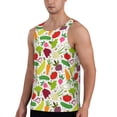 thumbnail image 2 of Easygdp Cartoon Vegetables Men's Tank Top, Sleeveless Muscle T Shirts, Breathable, Quick-Dry, Loose for Gym, Running, Fitness - Medium, 2 of 9