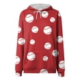 thumbnail image 5 of Godom Baseball Hoodies for Women Casual Workout Y2k Hoodie Oversized Long Sleeve Baseball Printed Pullover Sweatshirt with Pockets, 5 of 5