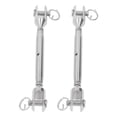 thumbnail image 3 of Grigging Jaw Turnbuckle, 2pcs M8 Thread Inox Rigging Turnbuckle Inox Jaw Turnbuckle Next-Gen Design, 3 of 8