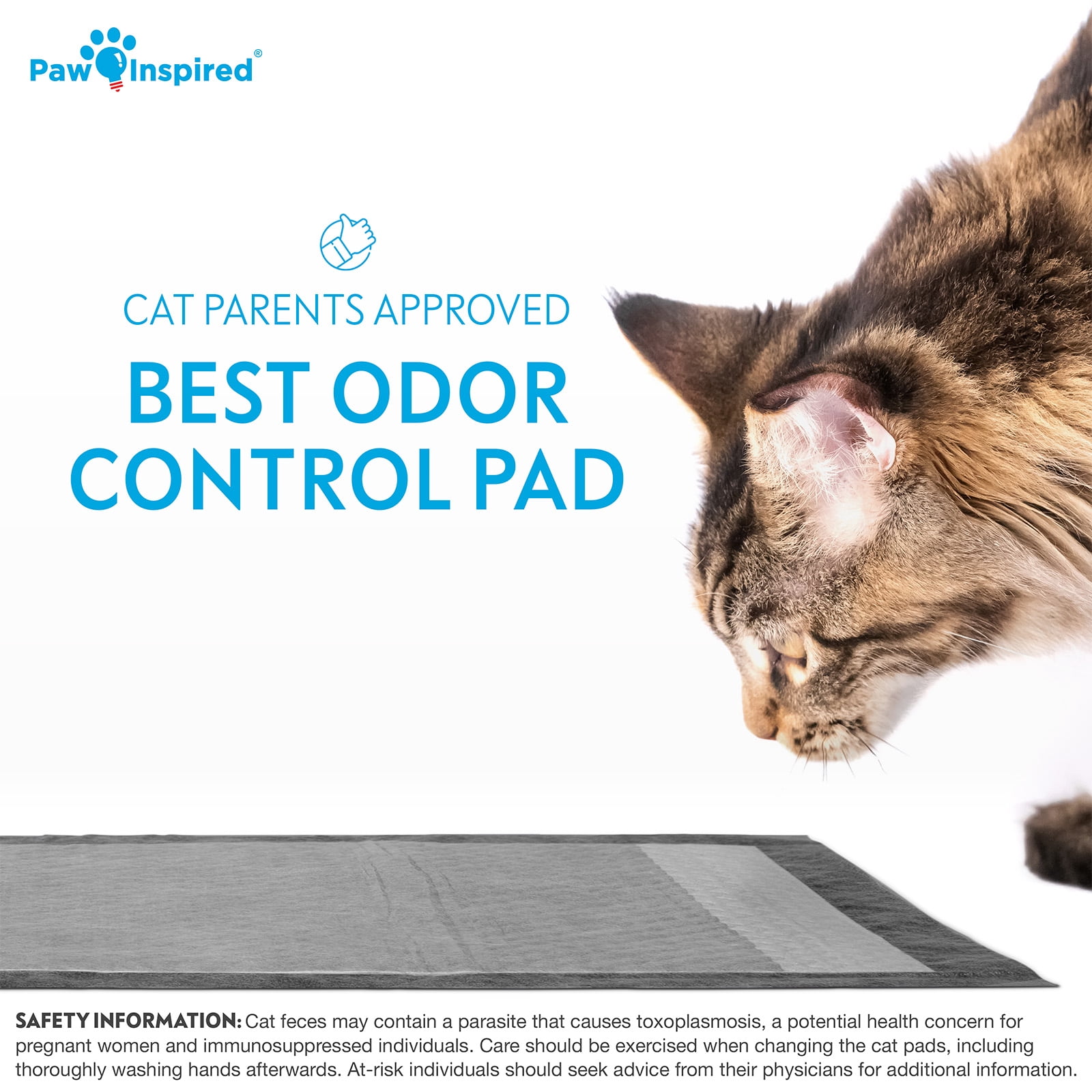 80ct Paw Inspired Cat Litter Pads | Generic Refill for Tidy Cat Breeze Litter Box Pads System | Cat Liner Pads for Litter Box | Activated Carbon for Breeze Cat Litter Pads | 16.9” x 11.4”