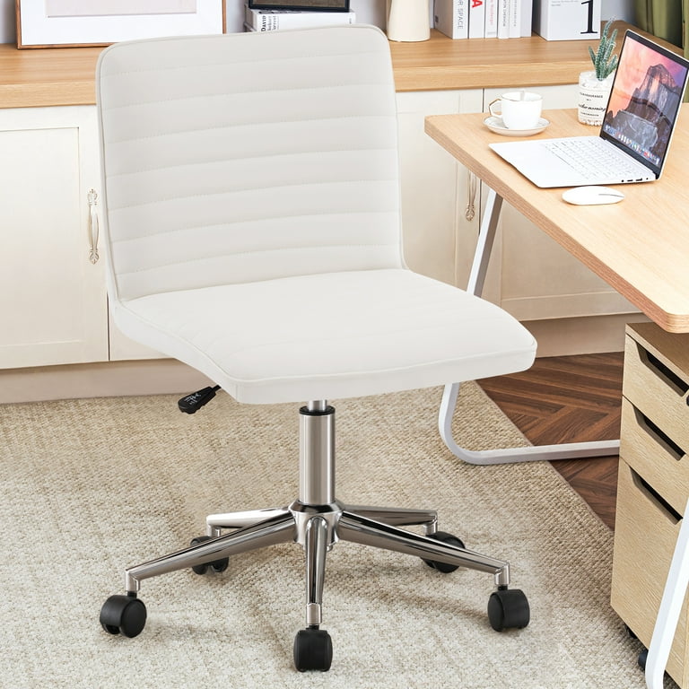 Furniliving Mid-Back Modern PU Leather Office Chair, Adjustable