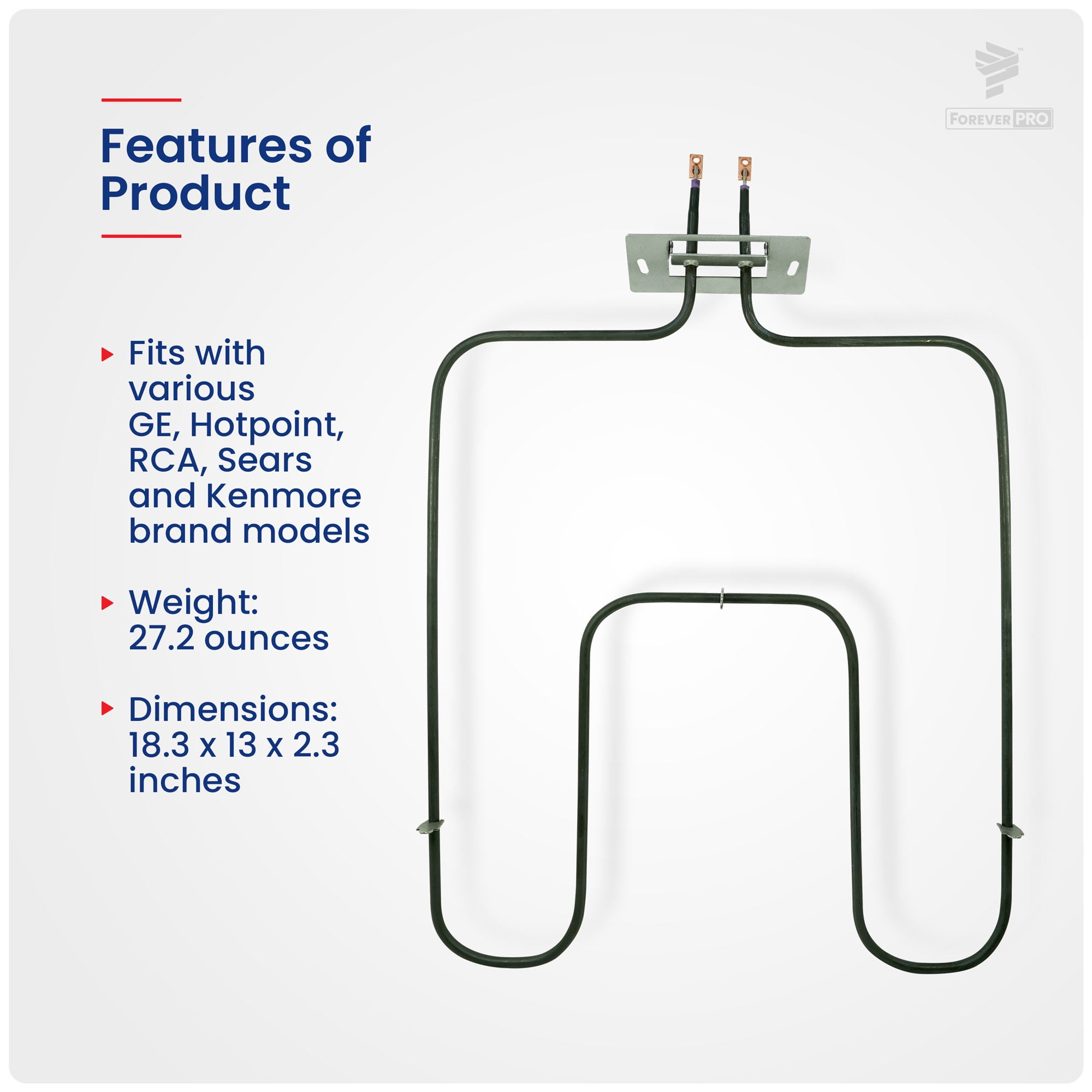 ForeverPRO WB44X200 Oven Bake Element for GE Wall Oven WB44X0160 WB44X0200 WB44X160 WB44X200-25PK