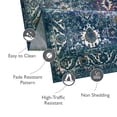 thumbnail image 3 of 596320 Laraline Vintage Medallion Collage Faded Turquoise Area Rug 5'3"x7'7", 3 of 9