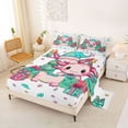 thumbnail image 2 of Erosebridal Kawaii Axolotl Girl Full Size Sheets, Merry Christmas Bed Sheets, 4pcs, 2 of 5
