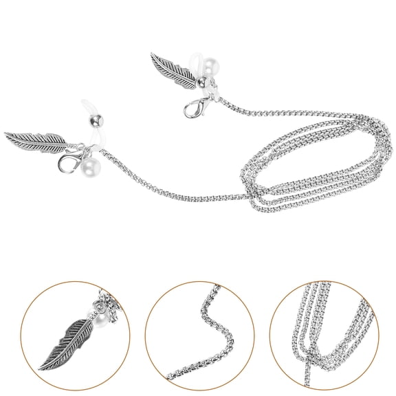 Milisten Glasses Chain Women Eyeglasses Chain Stainless Steel 1Set Elegant Design for Daily Use