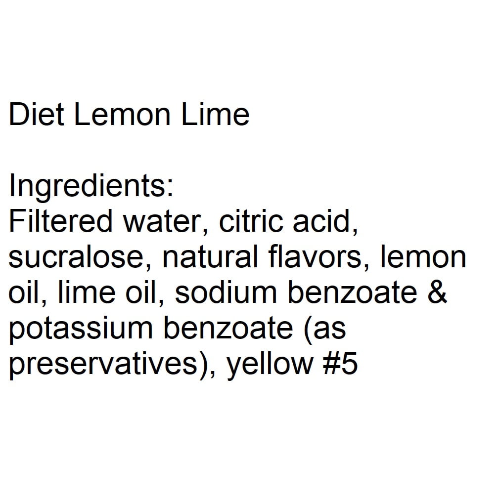 Willtec Diet Lemon Lime Soda Syrup, 3 gal Bag in Box, Allergen-Free