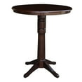 thumbnail image 3 of 36" Round Pedestal Bar Height Table - Mocha, 3 of 5