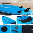 thumbnail image 4 of AISUNSS 11′ Inflatable Fishing Stand Up Paddle Board, 6″ Thick Deck, Complete Premium Full SUP Accessories Included, 4 of 6