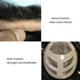 thumbnail image 3 of 6 Inches Men Toupee Hair Prosthesis Lace With Pu Breathable 100% Natural Human Hair Men Wig Systems Wig, 3 of 6