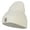 White, variant on Siberian Husky Embroidered Long Beanie - Navy OSFM