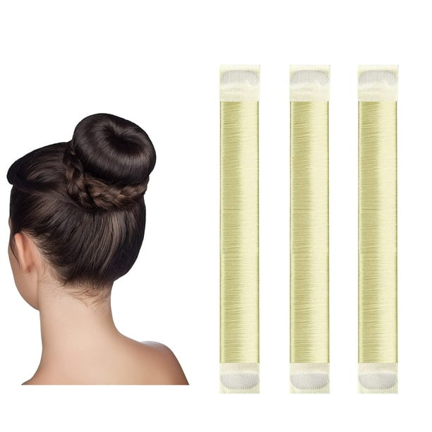 Máquina para hacer moños para el cabello, fácil y perfecta máquina para hacer donas con giro francés, herramienta para peinar el cabello con broche para doblar el cabello para niñas y mujeres, 3