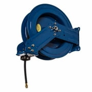 Fuel Hose Reel Retractable with Fueling Nozzle 1 x 50' Spring Driven  Diesel Hose Reel 300 PSI Industrial Auto Swivel Heavy Duty Steel  Construction